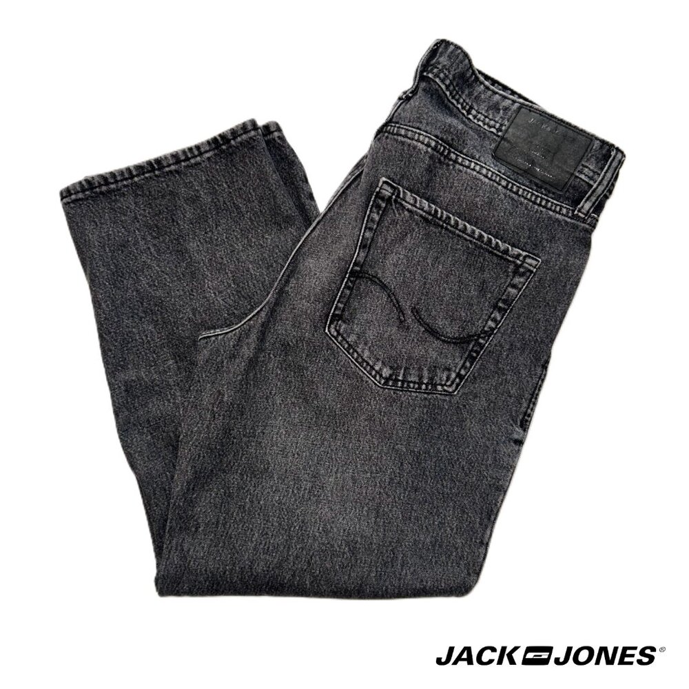 Jack & Jones JJIEddie JJOriginal Baggy Jeans - Black - 34Wx27L